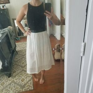 Black and white below the knee Heidi weisel dress